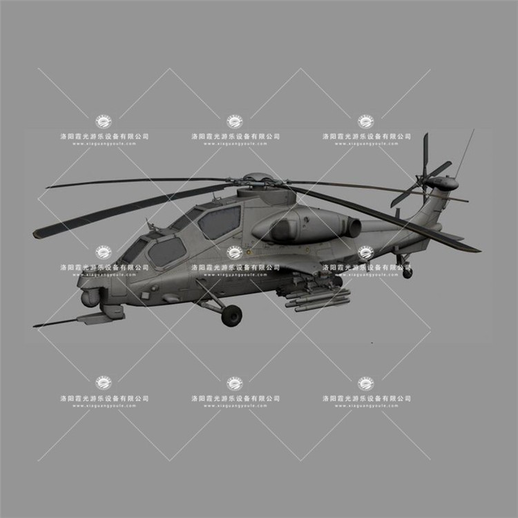 木垒武装直升机3D模型